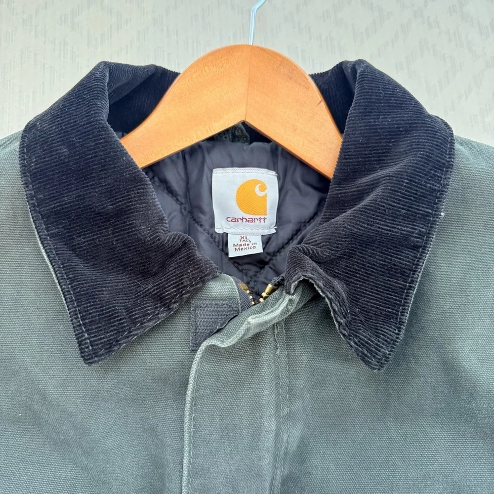 Carhartt Arctic Jacket Nylon Quilt Lined Mens C26 MOS Moss Green Canvas Size XL